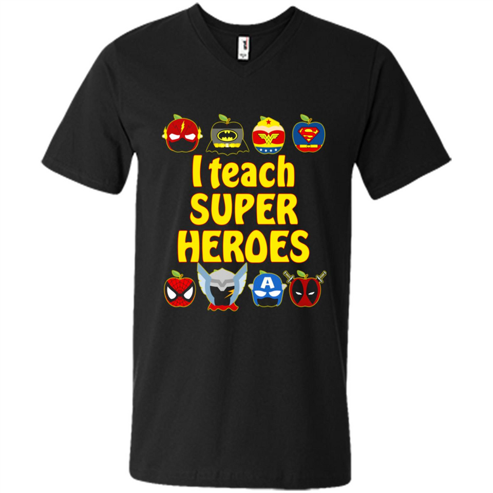 I Teach Super Heroes Funny Marvel - Men's V-Neck