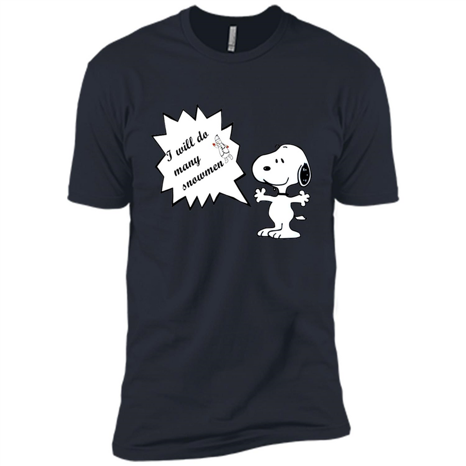 Snoopy I Will Do Many Snowman Christmas