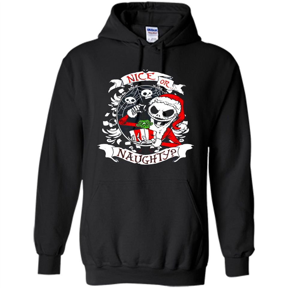 Christmas Shirt, Santa Nice Or Naughty Xmas - Hoodie