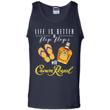 LIFE IS BETTER IN FLIP FLOPS WITH CROWN ROYAL