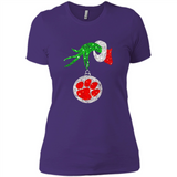 Amazing tee Clemson Tigers Glitter Grinch Monogram Ornament Christmas Gift - Sao chép - Ladies' Boyfriend T-Shirt