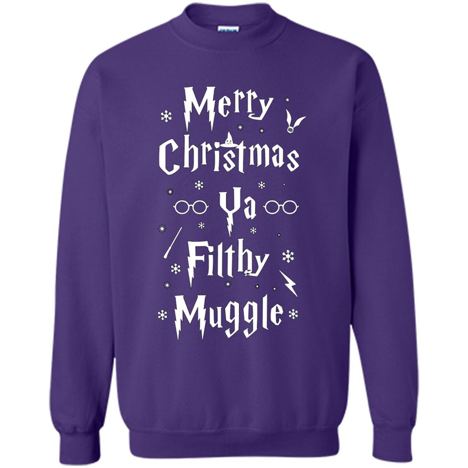 Merry Christmas Ya Filthy Muggle Christmas Sweatshirt PINGPONG