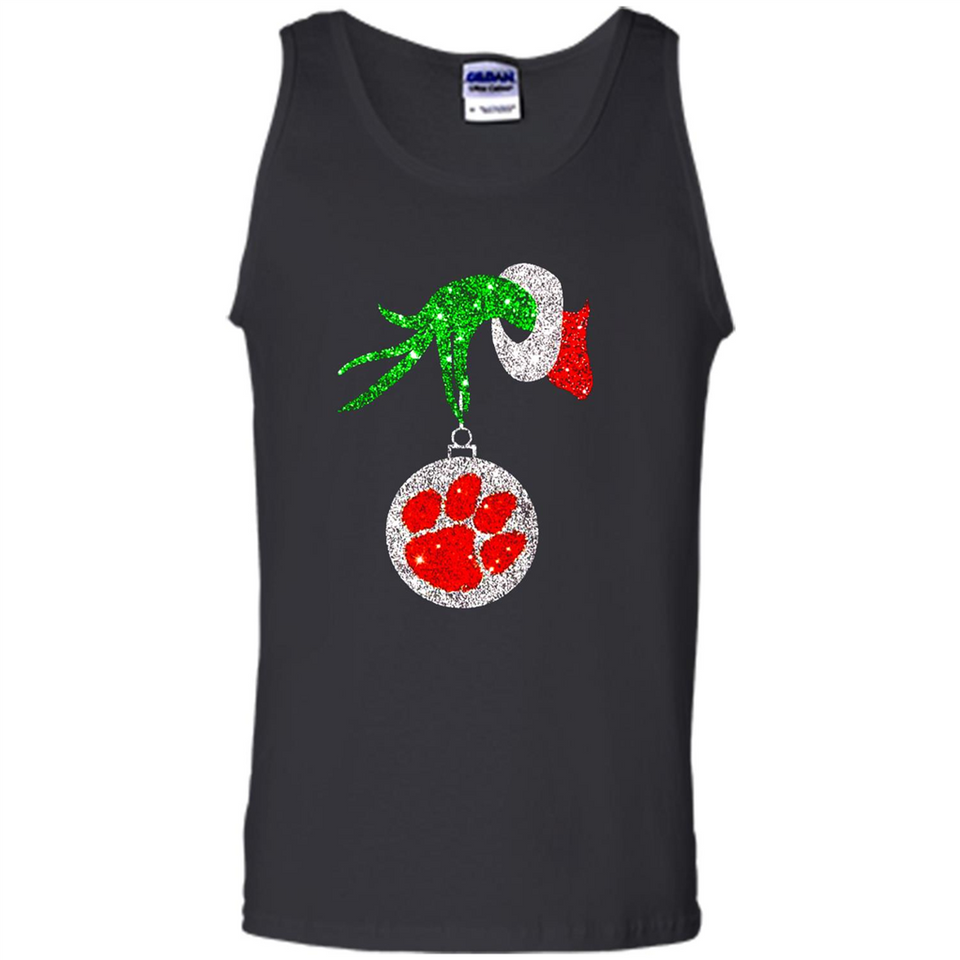 Amazing tee Clemson Tigers Glitter Grinch Monogram Ornament Christmas Gift - Sao chép - Tank Top
