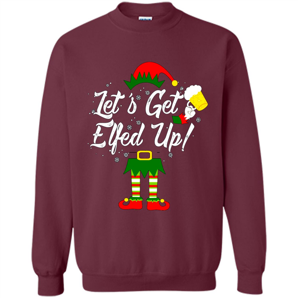 Let's Get Elfed Up Drinking Beer Christmas PINGPONG