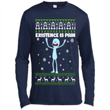Mr Meeseeks Xistence Is Pain Ugly Christmas - Canvas Long Sleeve T-Shirt