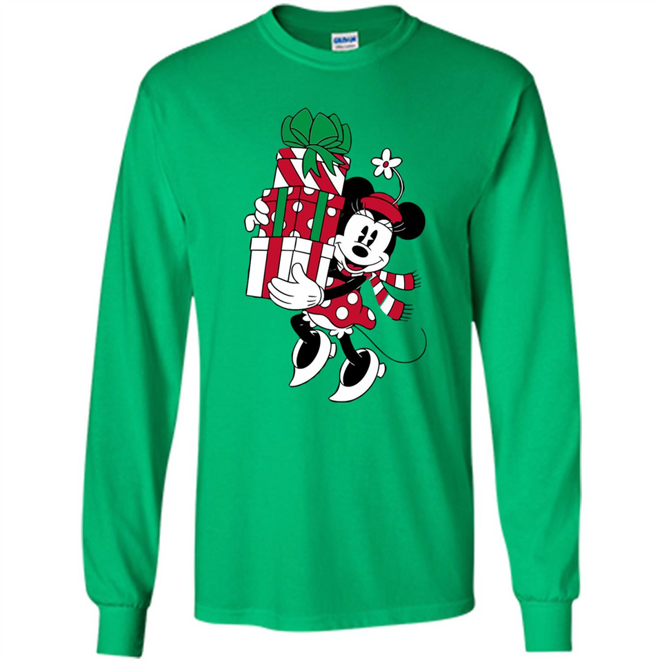 Disney Minnie Mouse Christmas Gift Sweatshirt - Long Sleeve T-Shirt