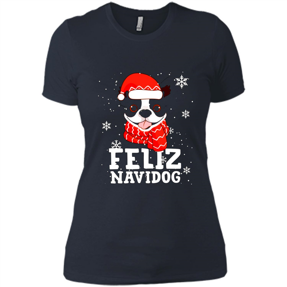 Feliz Navidog Boston Terrier Dog Ugly Xmas Sweater PING PONG