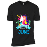 Unicorns are born in June Birthday Rainbow Gift Ladies Custom