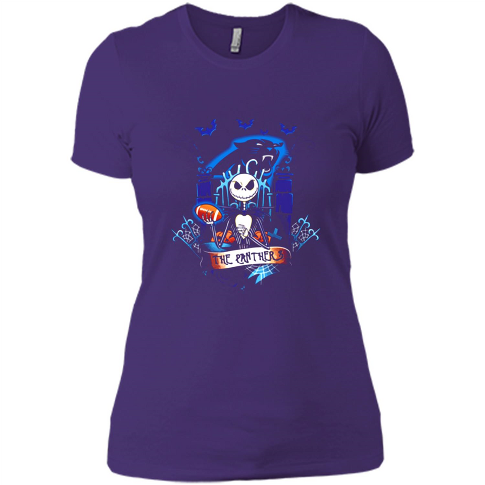 Carolina Panthers Halloween The Nightmare Before Christmas - Ladies' Boyfriend T-Shirt