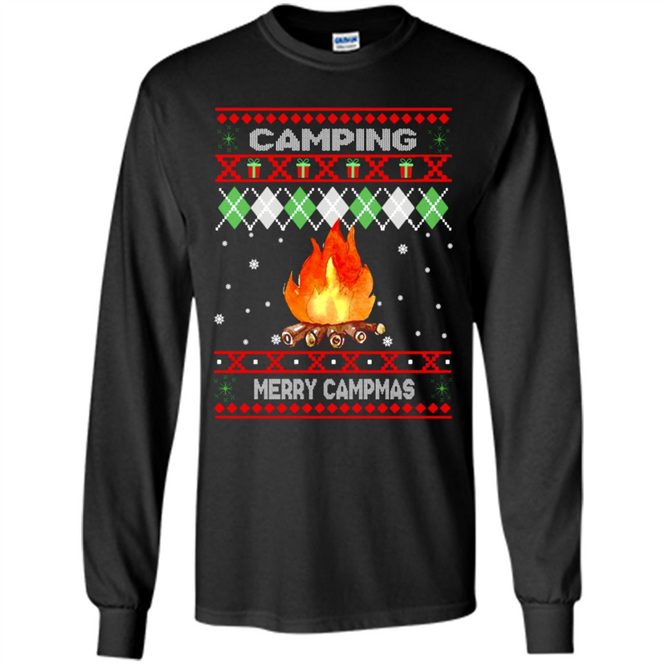 Merry Campmas Ugly Christmas - Long Sleeve T-Shirt