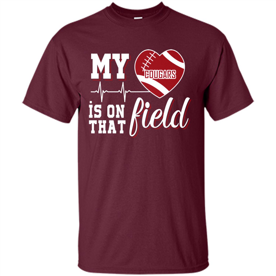 Washington State Cougars Football My Heart is on that Field - Shirt