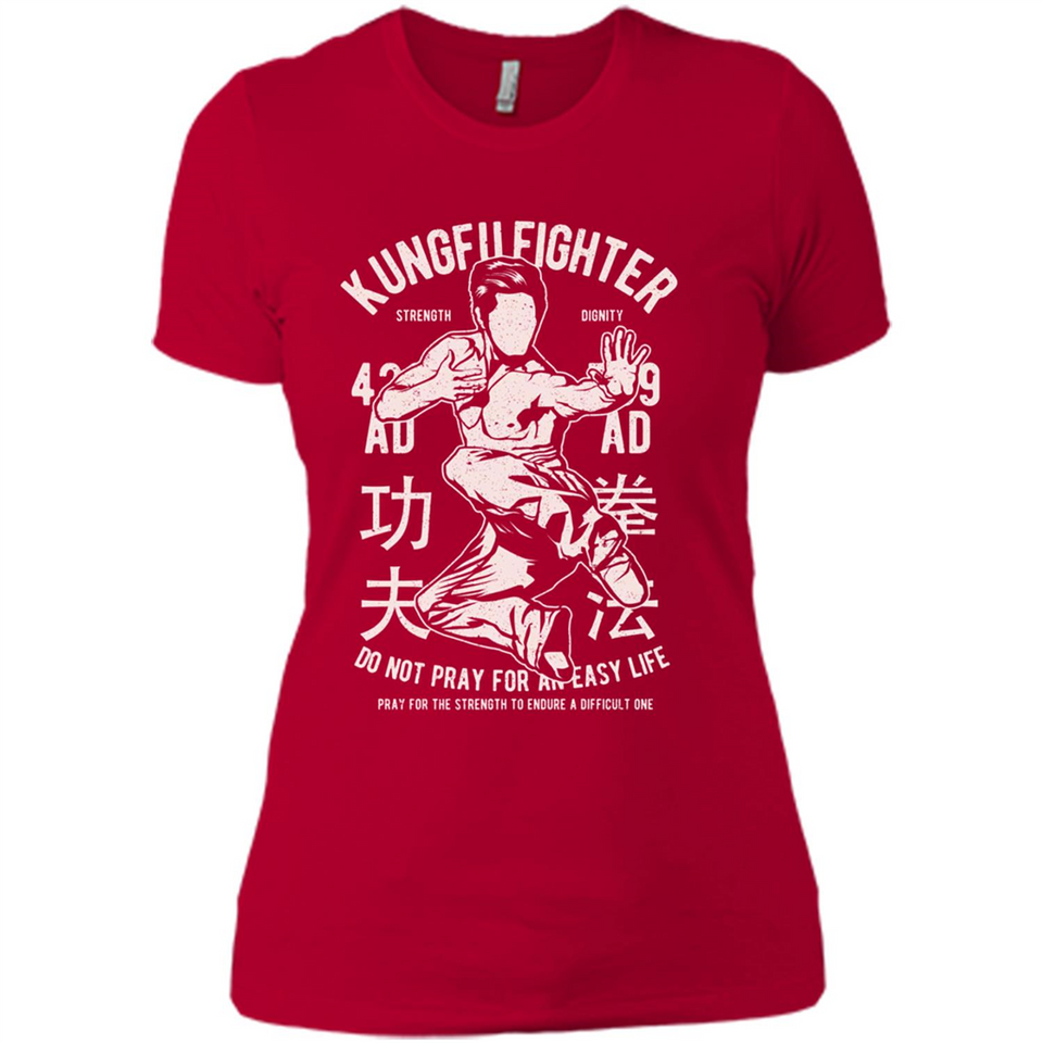 Kungfu Martial Arts Fight Apparel - Ladies' Boyfriend T-Shirt