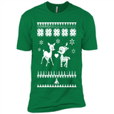 Rudolph and Clarice Ugly Christmas Sweater - Premium Short Sleeve T-Shirt
