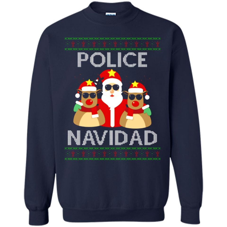 FUNNY POLICE NAVIDAD T-SHIRT Santa Christmas Party - Sweatshirt