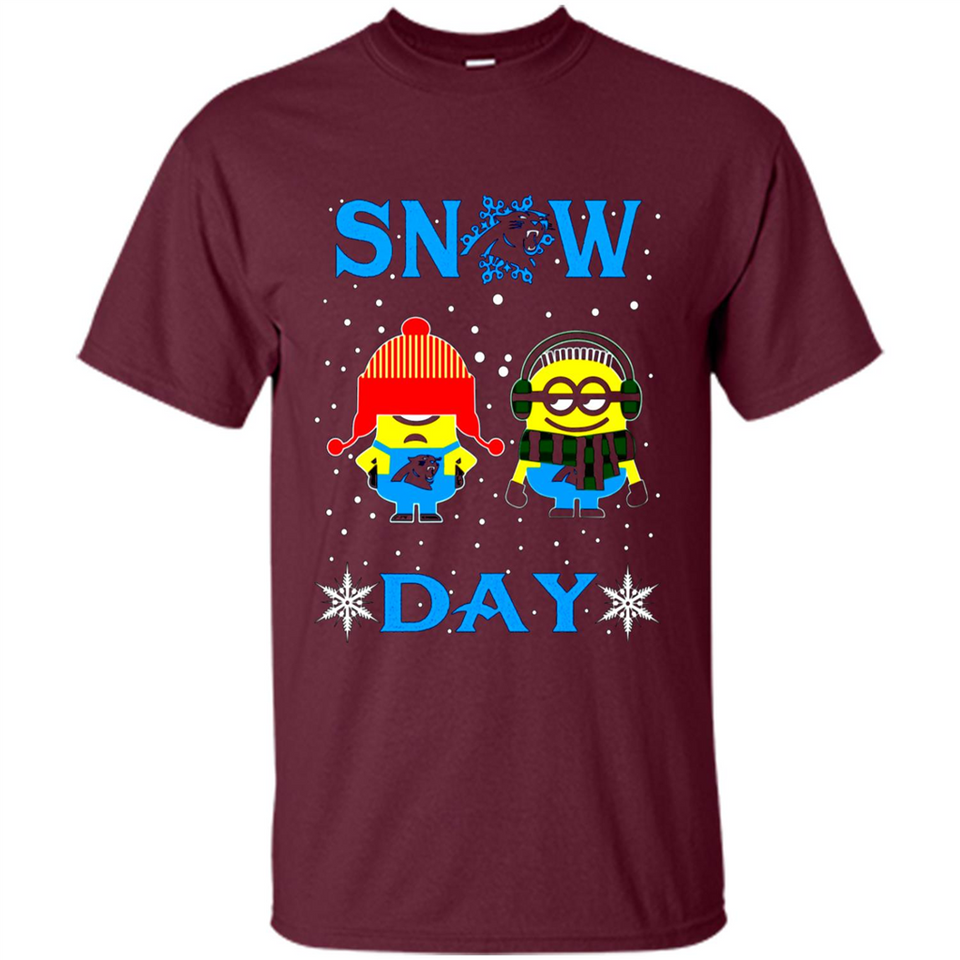 Snow Day Shirt For Carolina Panthers Vs Minion Fans pingpong
