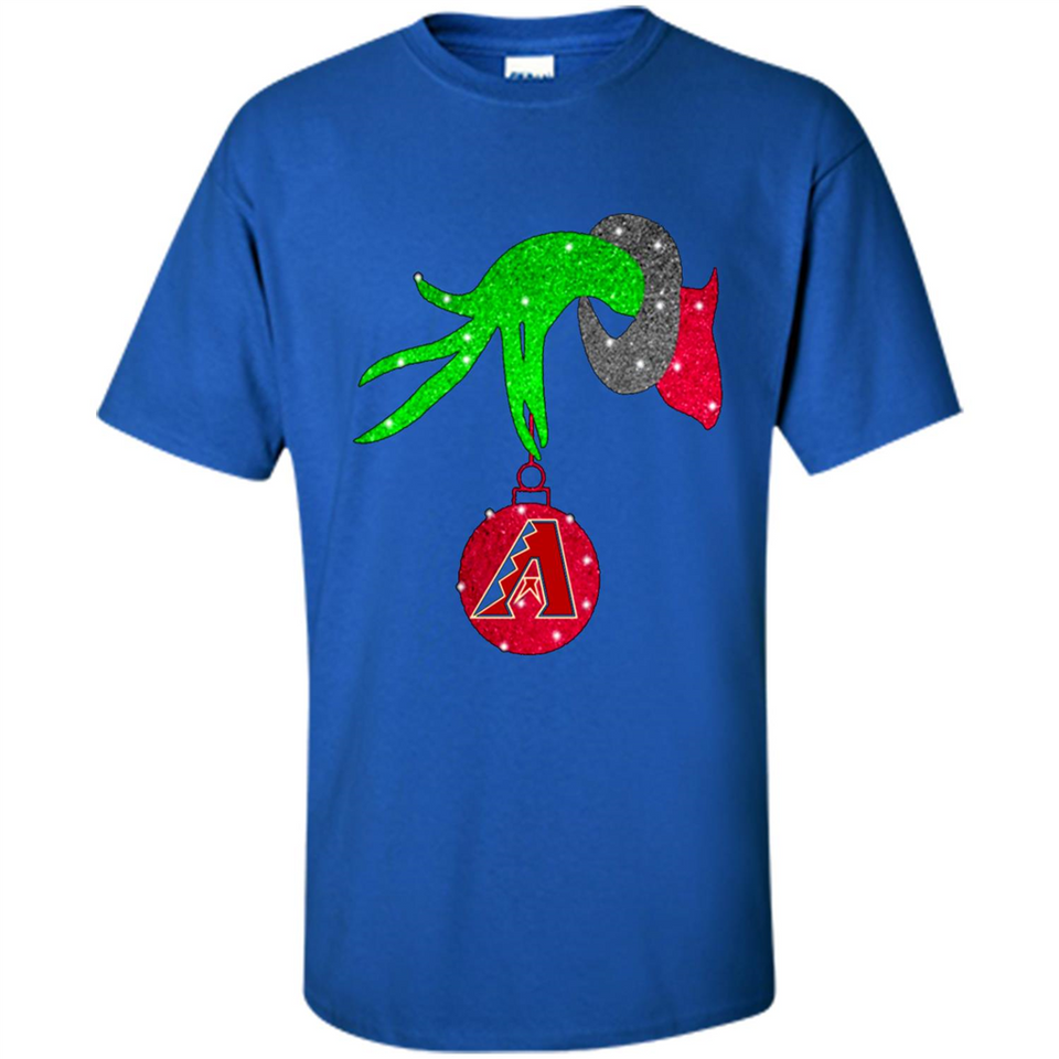 GRINCH HAND HOLDING ARIZONA DIAMONDBACKS GLITTER CHRISTMAS PINGPONG