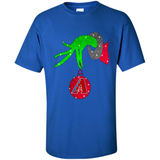 GRINCH HAND HOLDING ARIZONA DIAMONDBACKS GLITTER CHRISTMAS PINGPONG