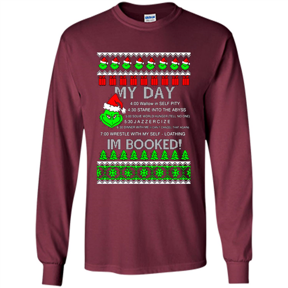 Mr Grinch my day I’m booked Christmas sweater PINGPONG