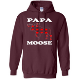 Papa Moose Funny Christmas Plaid Buffalo T-Shirt - Hoodie