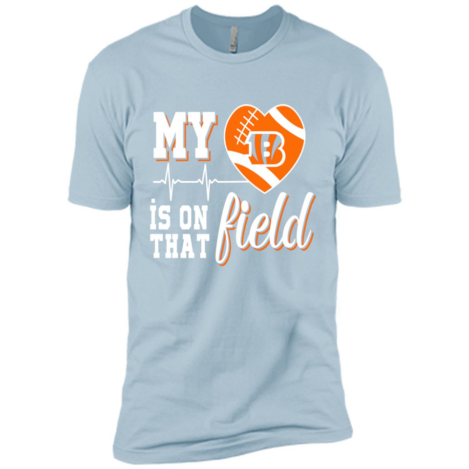 Cincinnati Bengals Football My Heart is on that Field - Premium Short Sleeve T-Shirt