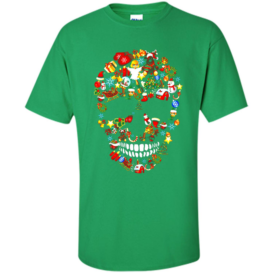 Skull Christmas Decorations Merry Xmas T-Shirt - Shirt