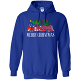 Firetruck Santa Sleigh Merry Christmas Firefighter - Hoodie