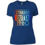 Retro Straight Outta 1980 38 Years Old - Ladies' Boyfriend T-Shirt