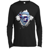 Tennessee Titans And Superman Fans - Canvas Long Sleeve T-Shirt