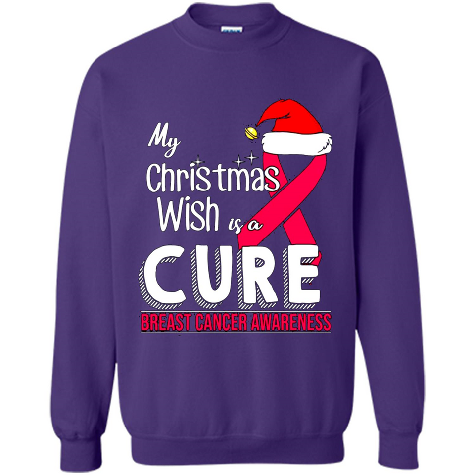 My Christmas Wish Is A Cure Breast Cancer Awareness sweater PINGPONG