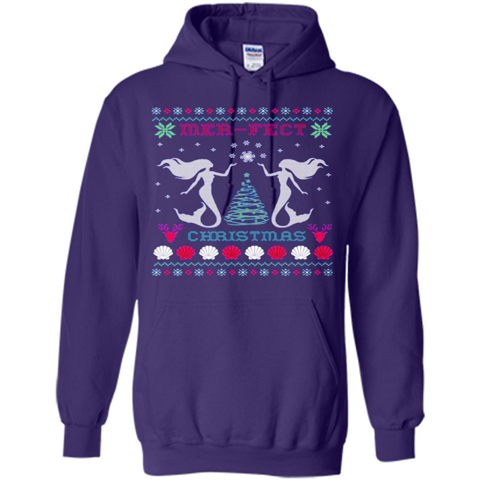 Mermaid Mer-Fect Ugly Christmas Sweater - Hoodie