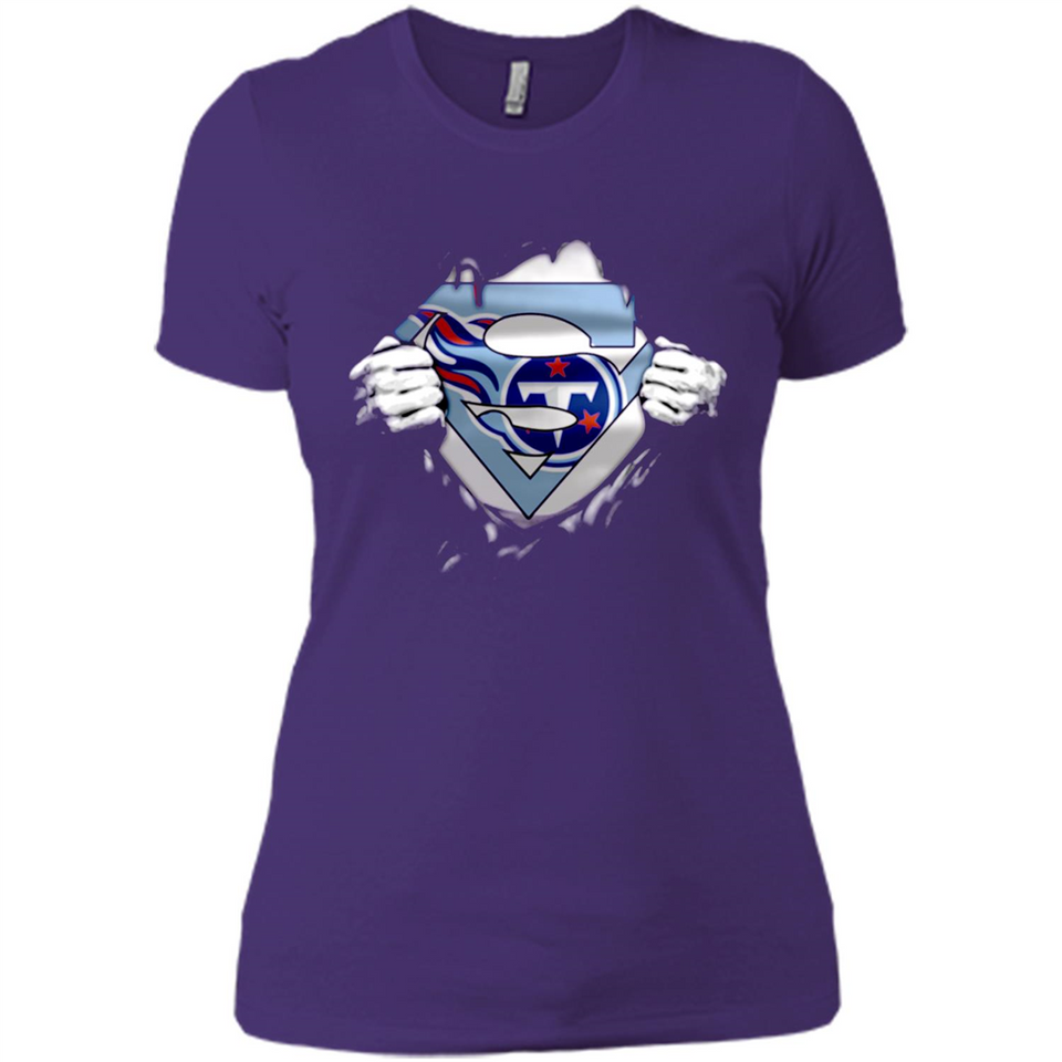 Tennessee Titans And Superman Fans - Ladies' Boyfriend T-Shirt