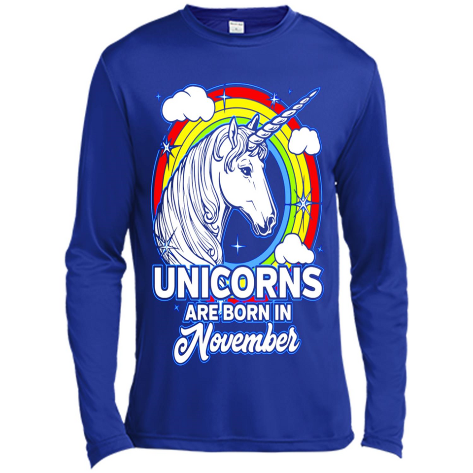 Unicorns Are Born In November Birthday Rainbow