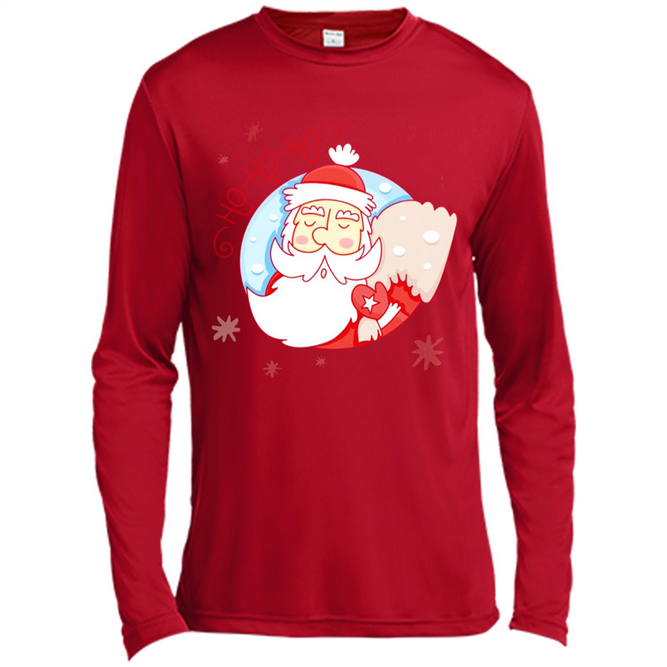 Cute Santa Claus Ho Ho Ho - Canvas Long Sleeve T-Shirt