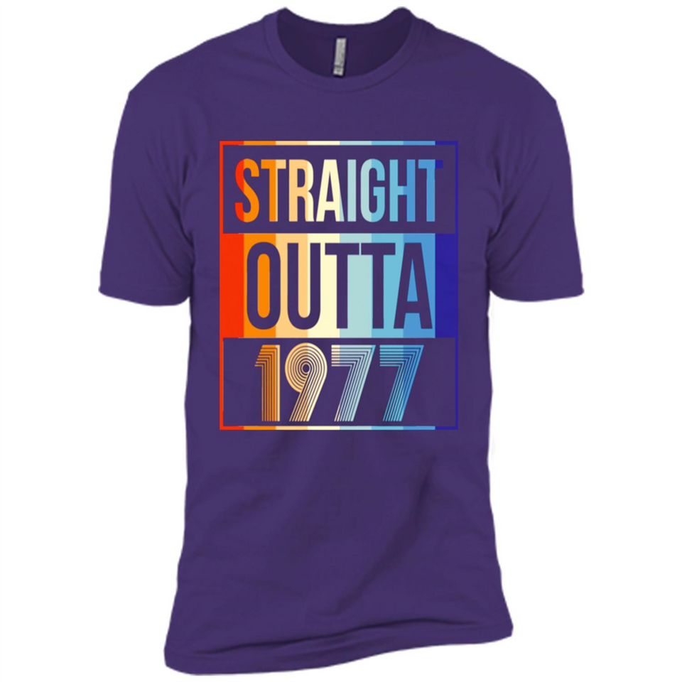 Retro Straight Outta 1977 41 Years Old - Premium Short Sleeve T-Shirt