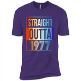 Retro Straight Outta 1977 41 Years Old - Premium Short Sleeve T-Shirt