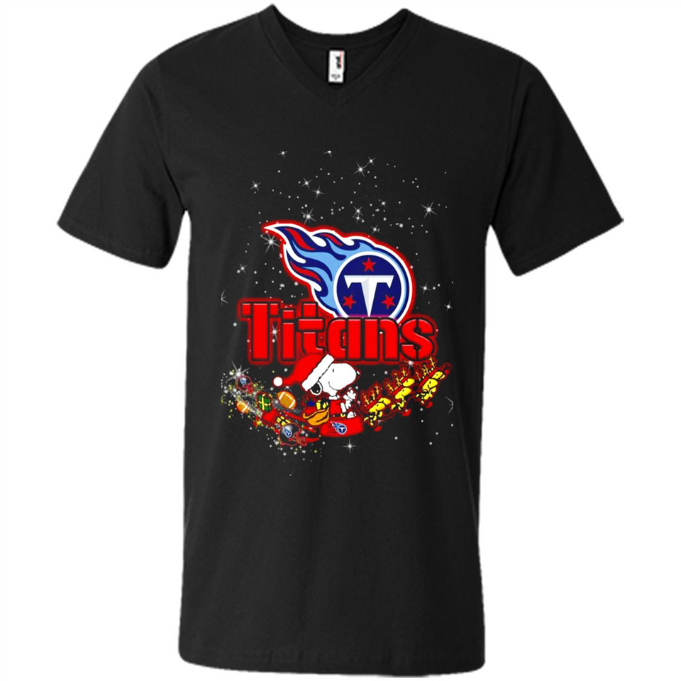 Snoopy Christmas Tennessee Titans - Men's V-Neck