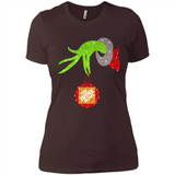 Grinch hand holding Logo HomeDepot Glitter Christmas - Ladies' Boyfriend T-Shirt