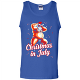 Christmas In July - Funny Dancing Santa - Tank Top