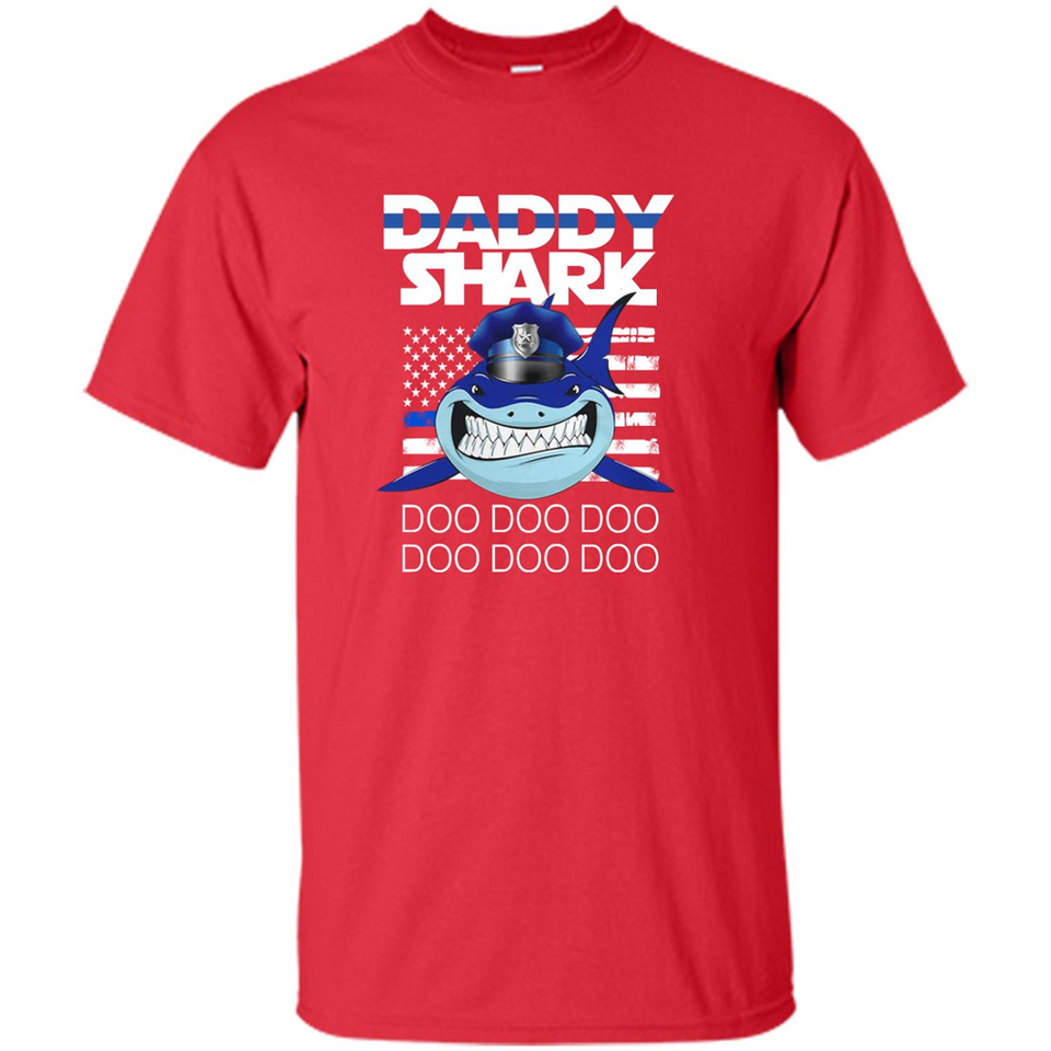 Police Daddy Shark Blue Line Tee