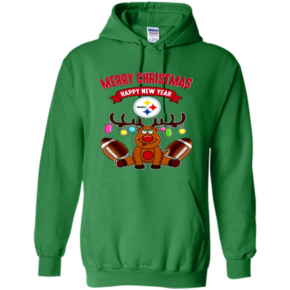 Pittsburgh Steelers NFL Reindeer Funny Merry Christmas And Happy New Year
