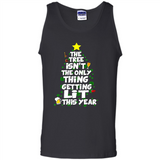 Funny Christmas Tree Drinking Sweatshirt Adult Boozy Festive - Tank Top