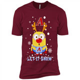 Minion Arizona Diamondbacks Ugly Christmas Sweater Let it Snow - Premium Short Sleeve T-Shirt