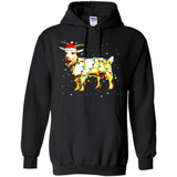 Christmas Lights Goat Wearing Santa Hat T-Shirt - Hoodie