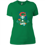 Chicago Bears Halloween The Nightmare Before Christmas - Ladies' Boyfriend T-Shirt
