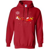 Christmas Unicorn Rudolph and Santa - Hoodie