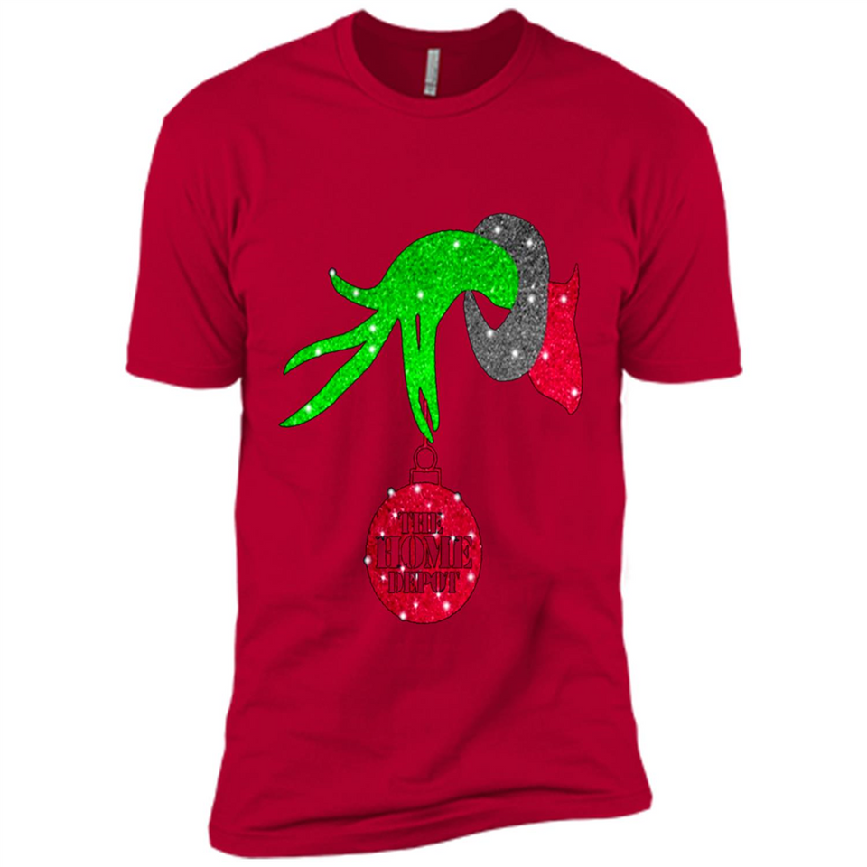 GRINCH HAND HOLDING HOMEDEPOT GLITTER CHRISTMAS PINGPONG