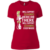Shirt For Dr Seuss Cat And Seattle Seahawks Fans - Ladies' Boyfriend T-Shirt