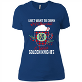 I Just Want To Drink Hot Chocolate & Watch Vegas Golden Knights Ugly Christmas Sweater PINGPONG