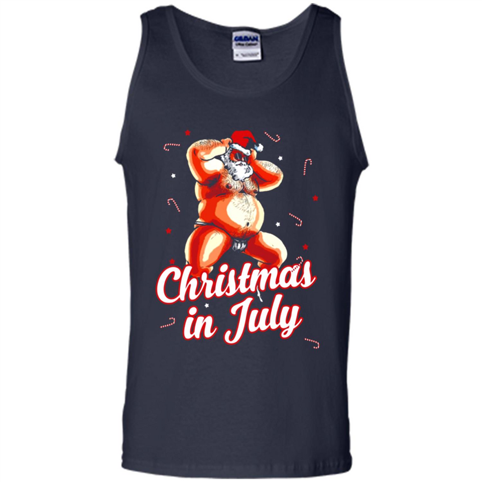 Christmas In July - Funny Dancing Santa - Tank Top
