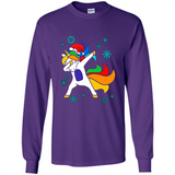 Christmas Dabbing Unicorn - Long Sleeve T-Shirt